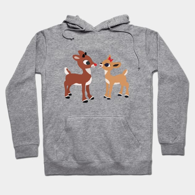 Classic Rudolph and Clarice © GraphicLoveShop Hoodie by GraphicLoveShop